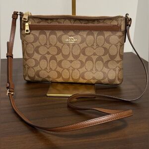 Coach Tan and Brown Crossbody Bag